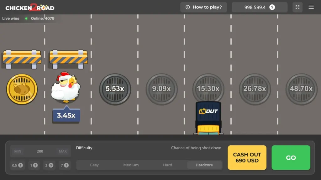Meccaniche di gioco Chicken Road 2